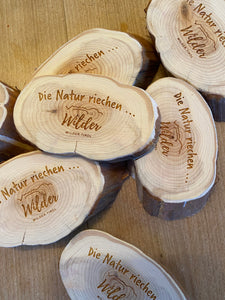 Tiroler Wacholderholz mit Schafwollfilzeinsatz